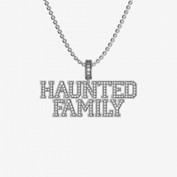 Подвеска из серебра с фианитами Haunted family