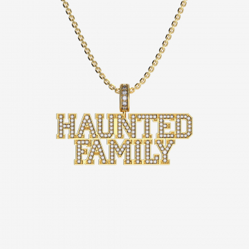 Подвеска из желтого золота с бриллиантами Haunted family