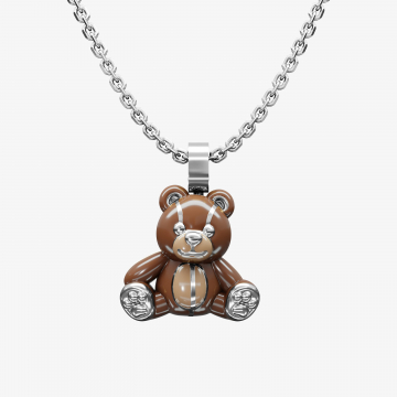 Подвеска из серебра с эмалью emozij TEDDY BEAR